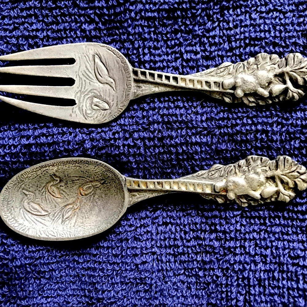 Webb Pewter Child’s Fork & Spoon